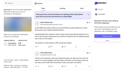 Screenshot preview of aus.social