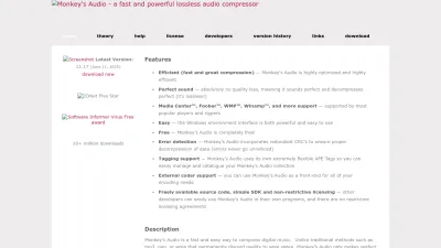 Screenshot preview of monkeysaudio.com
