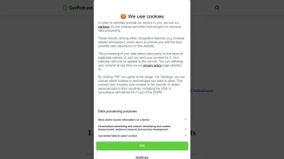 Screenshot preview of getpodcast.com