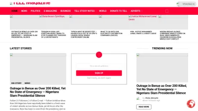 Screenshot preview of tell.ng