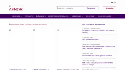 Screenshot preview of afnor.org
