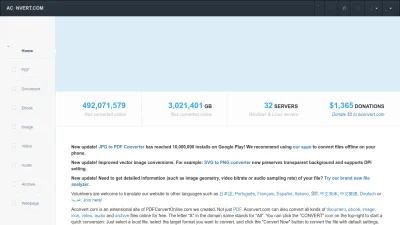 Screenshot preview of aconvert.com