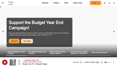Screenshot preview of kusc.org