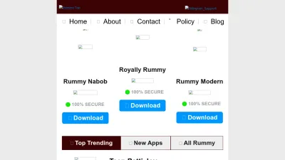 Screenshot preview of rummytop.com
