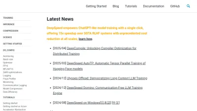 Screenshot preview of deepspeed.ai