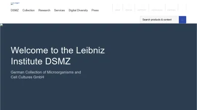 Screenshot preview of dsmz.de