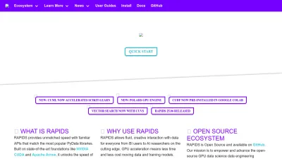 Screenshot preview of rapids.ai