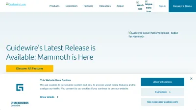 Screenshot preview of guidewire.com