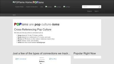 Screenshot preview of popisms.com