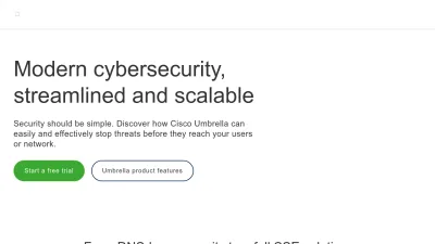 Screenshot preview of umbrella.cisco.com