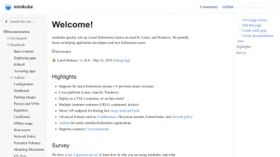 Screenshot preview of minikube.sigs.k8s.io
