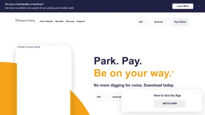 Screenshot preview of passportparking.com