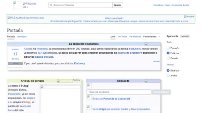 Screenshot preview of ast.wikipedia.org