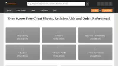 Screenshot preview of cheatography.com