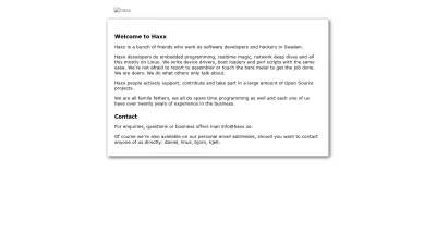 Screenshot preview of haxx.se
