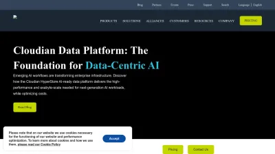 Screenshot preview of cloudian.com
