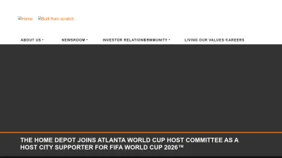 Screenshot preview of corporate.homedepot.com