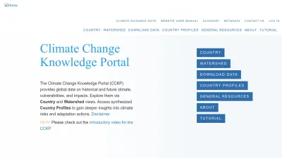Screenshot preview of climateknowledgeportal.worldbank.org