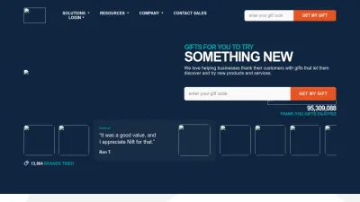 Screenshot preview of gonift.com