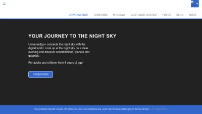 Screenshot preview of universe2go.com