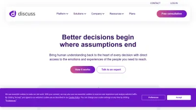 Screenshot preview of discuss.io