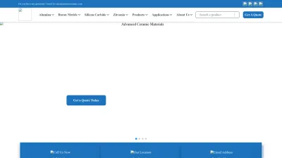 Screenshot preview of preciseceramic.com
