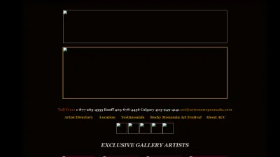Screenshot preview of artcountrycanada.com
