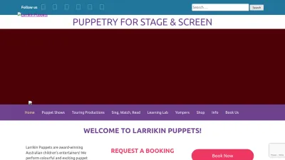Screenshot preview of larrikinpuppets.com.au