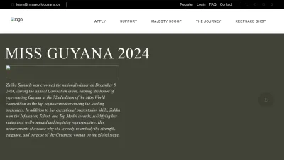 Screenshot preview of missworldguyana.gy