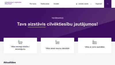 Screenshot preview of tiesibsargs.lv