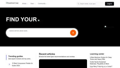 Screenshot preview of equipboard.com