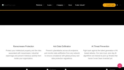 Screenshot preview of blackfog.com