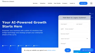 Screenshot preview of brainvire.com