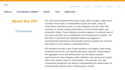 Screenshot preview of epi.yale.edu