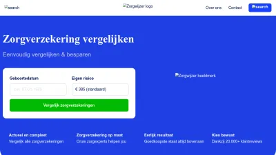 Screenshot preview of zorgwijzer.nl
