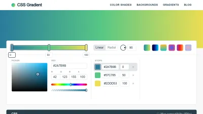 Screenshot preview of cssgradient.io