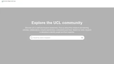 Screenshot of Profiles.ucl.ac.uk