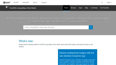 Screenshot preview of livingatlas.arcgis.com