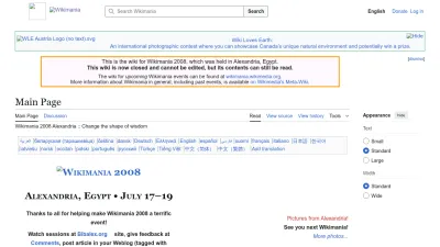 Screenshot preview of wikimania2008.wikimedia.org
