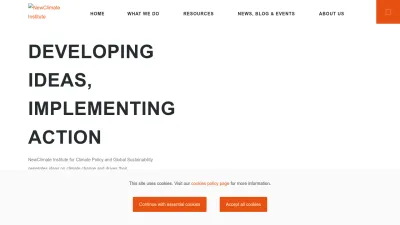 Screenshot preview of newclimate.org