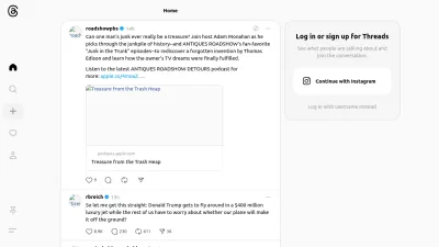 Screenshot of Threads.com