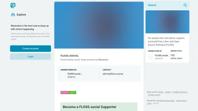 Screenshot preview of floss.social