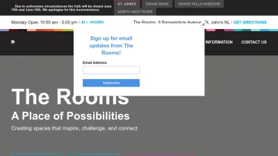 Screenshot preview of therooms.ca