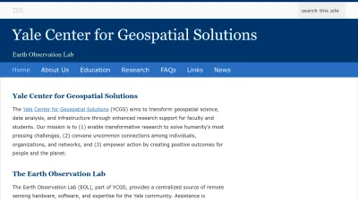 Screenshot preview of yceo.yale.edu