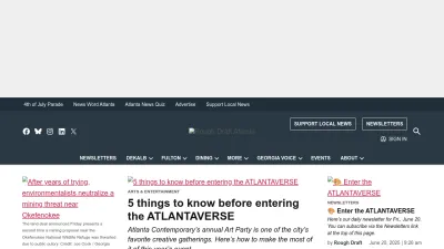 Screenshot preview of roughdraftatlanta.com