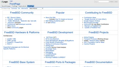 Screenshot preview of wiki.freebsd.org