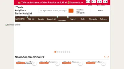 Screenshot preview of taniaksiazka.pl