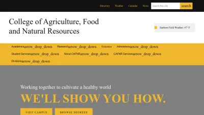 Screenshot preview of cafnr.missouri.edu