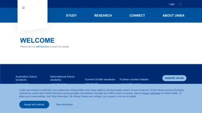 Screenshot preview of people.unisa.edu.au