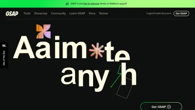 Screenshot of Gsap.com